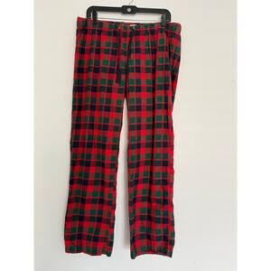 J Crew Factory Red Green Tartan Plaid Pajama Pants Large Christmas Holiday PJs
